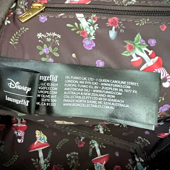 Loungefly Disney Alice in Wonderland Alice Mushrooms Mini Backpack Exclusive New - Picture 6 of 7
